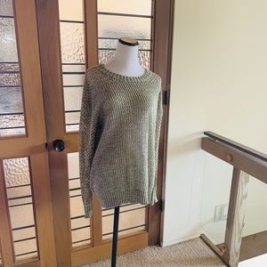 Green Tie-Back Knit Sweater